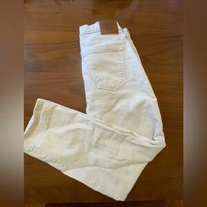 Abercrombie & Fitch Cream Athletic Loose Jeans